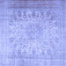 Square Persian Blue Traditional Rug, tr3710blu