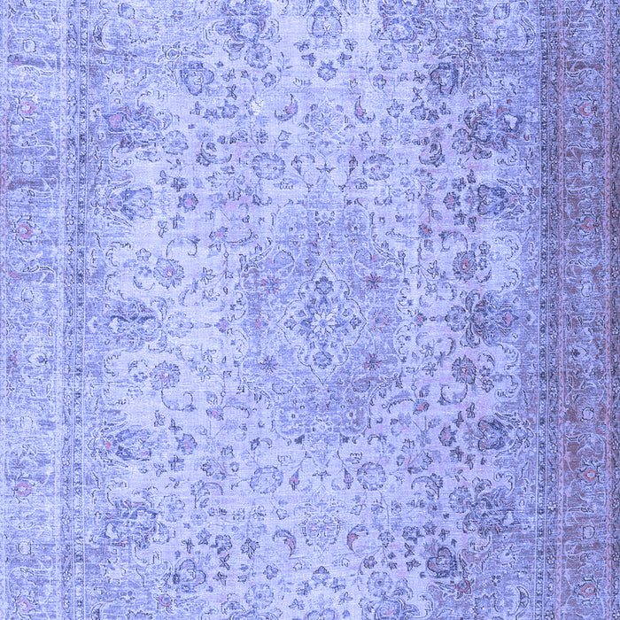 Machine Washable Persian Blue Traditional Rug, wshtr3710blu