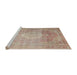 Sideview of Machine Washable Traditional Orange Salmon Pink Rug, wshtr3711