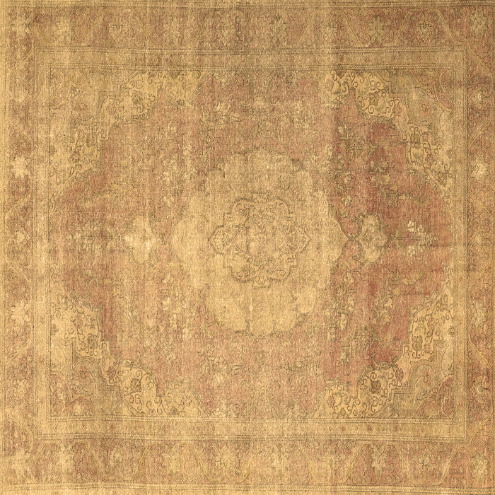 Square Persian Brown Traditional Rug, tr3711brn
