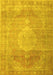 Machine Washable Persian Yellow Traditional Rug, wshtr3711yw