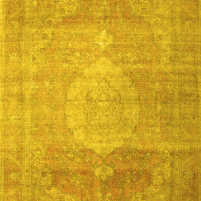 Machine Washable Persian Yellow Traditional Rug, wshtr3711yw