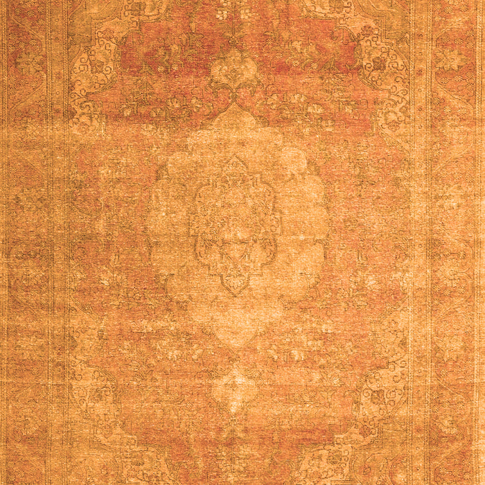 Serging Thickness of Machine Washable Persian Orange Traditional Area Rugs, wshtr3711org