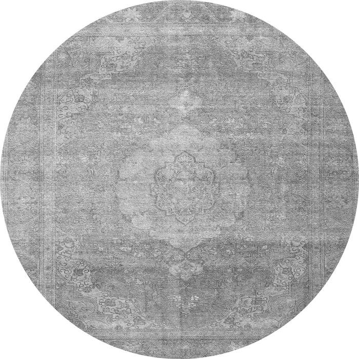 Machine Washable Persian Gray Traditional Rug, wshtr3711gry
