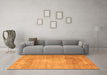 Machine Washable Persian Orange Traditional Area Rugs in a Living Room, wshtr3711org