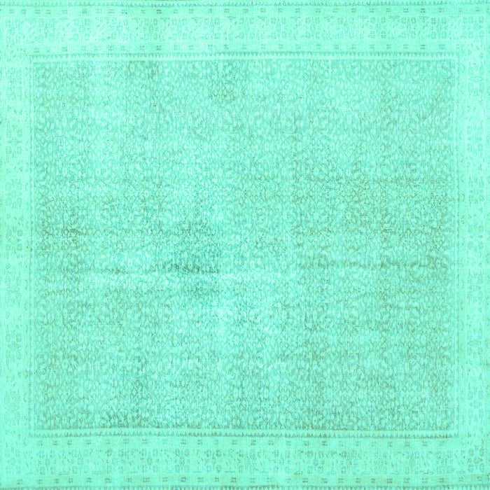 Square Persian Turquoise Traditional Rug, tr3712turq