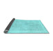 Sideview of Persian Light Blue Traditional Rug, tr3712lblu