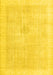 Machine Washable Persian Yellow Traditional Rug, wshtr3712yw