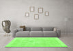 Machine Washable Persian Green Traditional Area Rugs in a Living Room,, wshtr3712grn