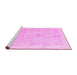 Sideview of Machine Washable Persian Pink Traditional Rug, wshtr3712pnk