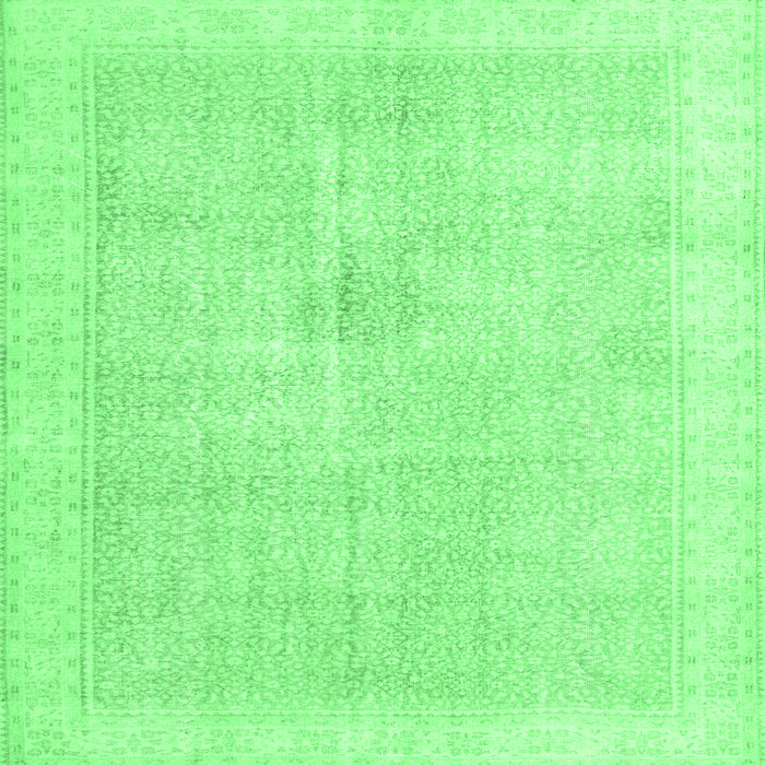 Square Persian Emerald Green Traditional Rug, tr3712emgrn