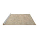 Sideview of Machine Washable Traditional Brown Rug, wshtr3713