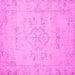 Square Persian Pink Traditional Rug, tr3713pnk
