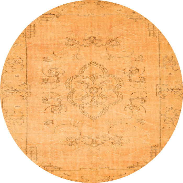 Machine Washable Persian Orange Traditional Area Rugs, wshtr3713org