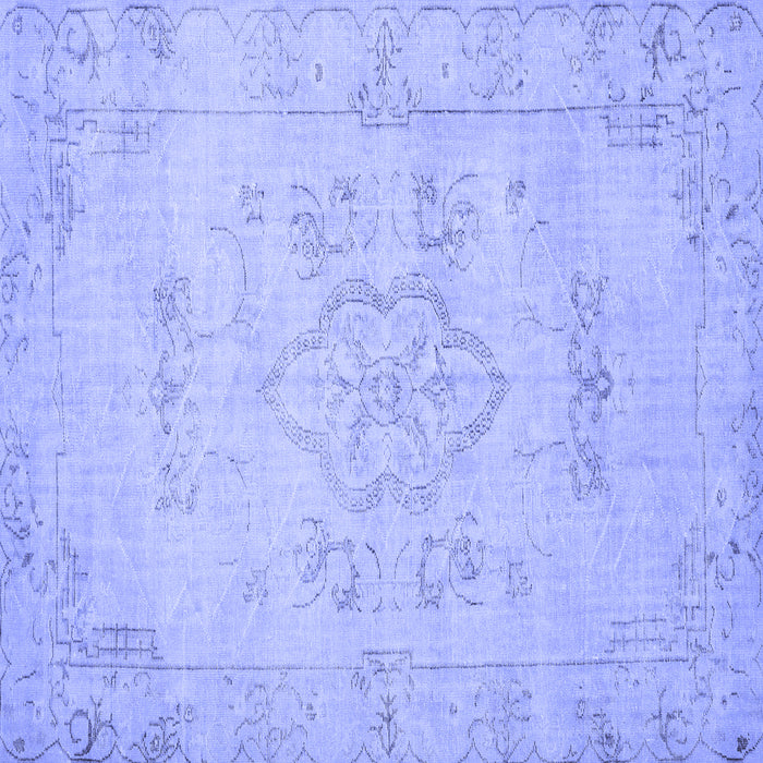 Square Persian Blue Traditional Rug, tr3713blu