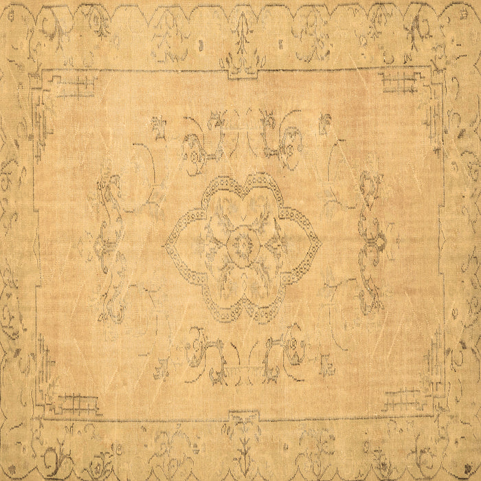 Square Persian Brown Traditional Rug, tr3713brn