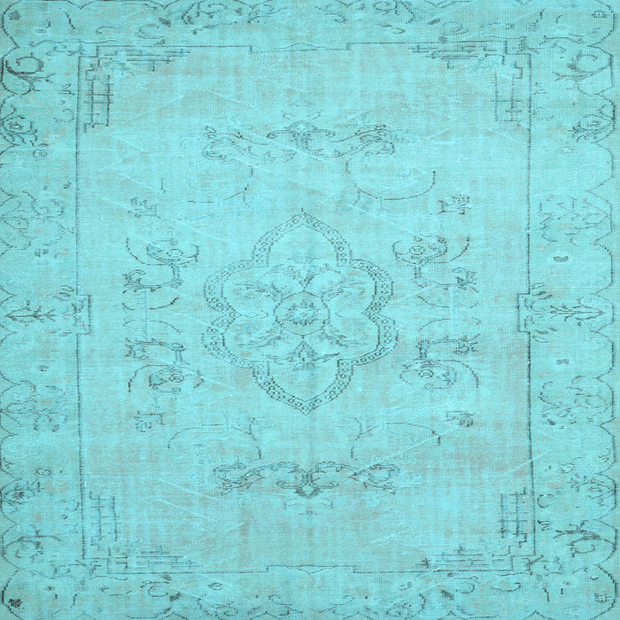 Square Persian Light Blue Traditional Rug, tr3713lblu