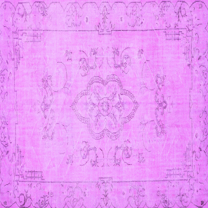 Square Persian Purple Traditional Rug, tr3713pur