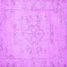 Square Persian Purple Traditional Rug, tr3713pur