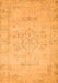 Serging Thickness of Machine Washable Persian Orange Traditional Area Rugs, wshtr3713org