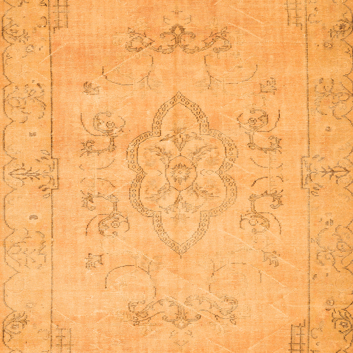 Serging Thickness of Machine Washable Persian Orange Traditional Area Rugs, wshtr3713org