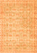 Serging Thickness of Machine Washable Persian Orange Traditional Area Rugs, wshtr3714org