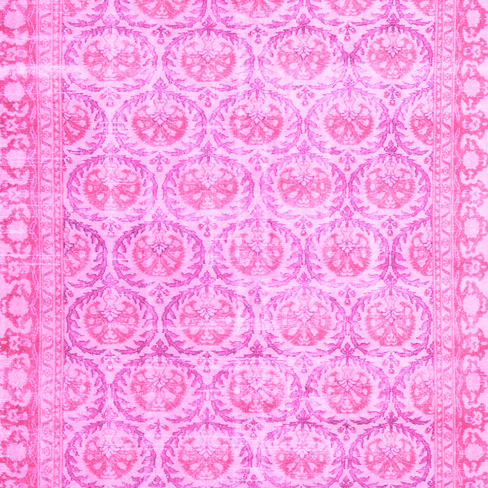 Machine Washable Persian Pink Traditional Rug, wshtr3714pnk