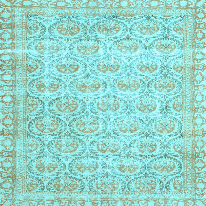 Square Persian Light Blue Traditional Rug, tr3714lblu