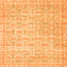 Serging Thickness of Persian Orange Traditional Rug, tr3714org