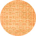 Machine Washable Persian Orange Traditional Area Rugs, wshtr3714org