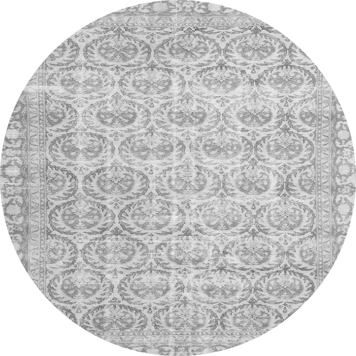Machine Washable Persian Gray Traditional Rug, wshtr3714gry