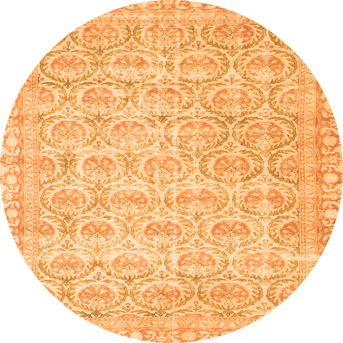 Square Persian Orange Traditional Rug, tr3714org