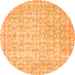 Square Persian Orange Traditional Rug, tr3714org
