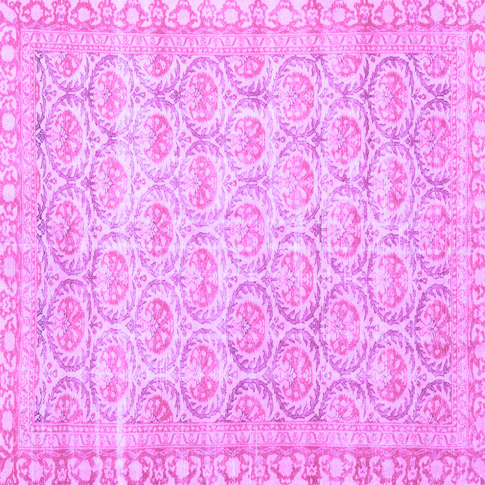 Square Machine Washable Persian Purple Traditional Area Rugs, wshtr3714pur