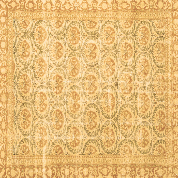 Square Persian Brown Traditional Rug, tr3714brn