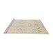 Sideview of Machine Washable Traditional Moccasin Beige Rug, wshtr3715