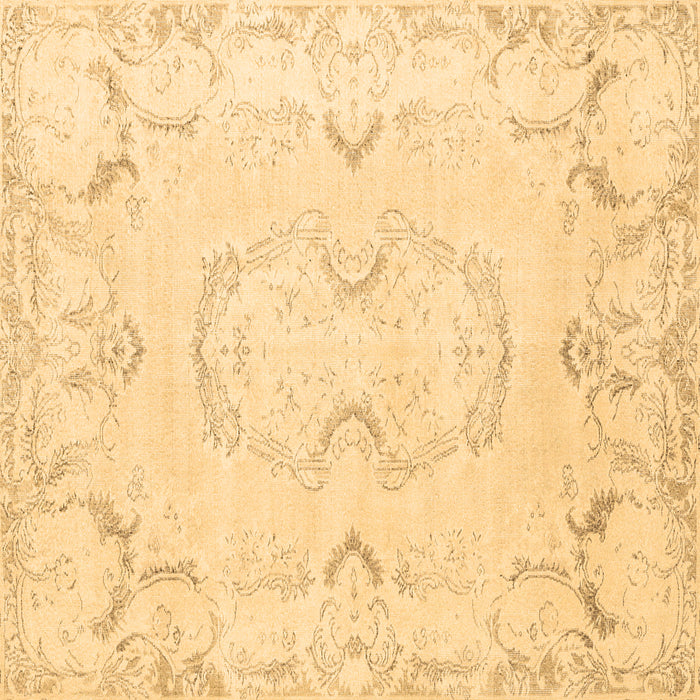 Square Persian Brown Traditional Rug, tr3715brn