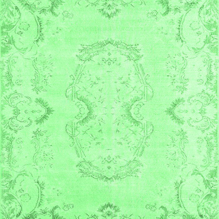 Machine Washable Persian Emerald Green Traditional Area Rugs, wshtr3715emgrn
