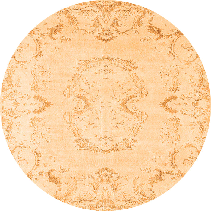 Square Persian Orange Traditional Rug, tr3715org