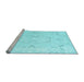 Sideview of Machine Washable Persian Light Blue Traditional Rug, wshtr3715lblu