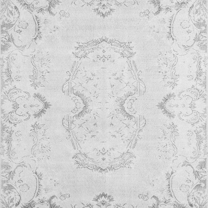 Serging Thickness of Machine Washable Persian Gray Traditional Rug, wshtr3715gry