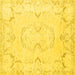 Square Persian Yellow Traditional Rug, tr3715yw