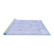 Sideview of Machine Washable Persian Blue Traditional Rug, wshtr3715blu