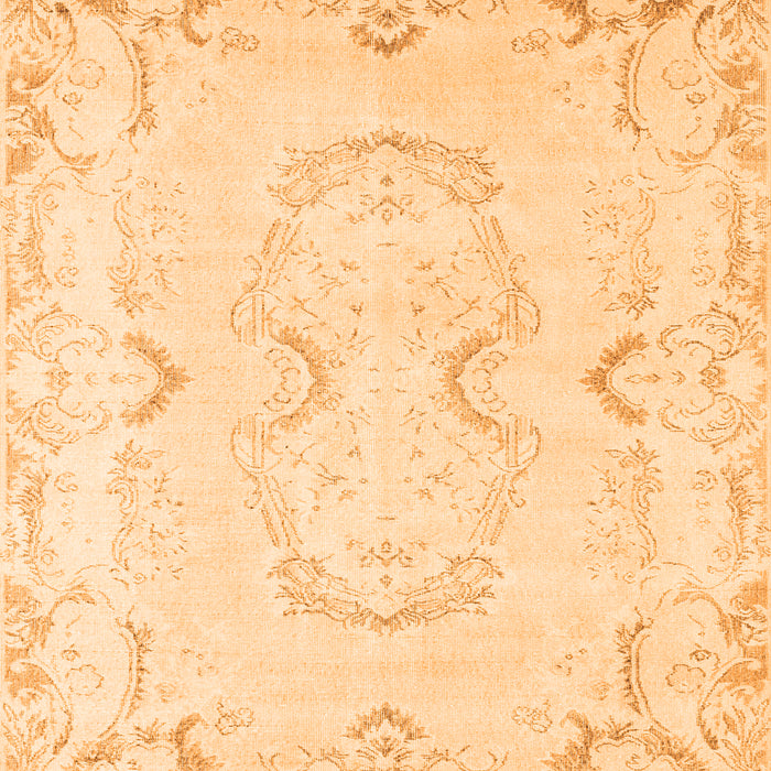 Serging Thickness of Machine Washable Persian Orange Traditional Area Rugs, wshtr3715org