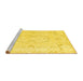 Sideview of Machine Washable Persian Yellow Traditional Rug, wshtr3715yw