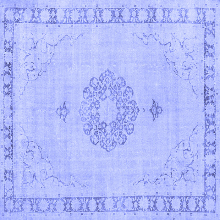 Square Persian Blue Traditional Rug, tr3716blu