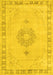 Machine Washable Persian Yellow Traditional Rug, wshtr3716yw