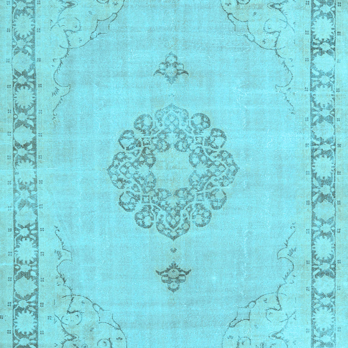 Machine Washable Persian Light Blue Traditional Rug, wshtr3716lblu