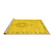 Sideview of Machine Washable Persian Yellow Traditional Rug, wshtr3716yw