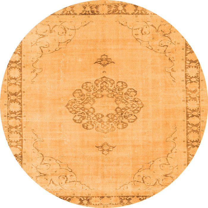 Square Persian Orange Traditional Rug, tr3716org
